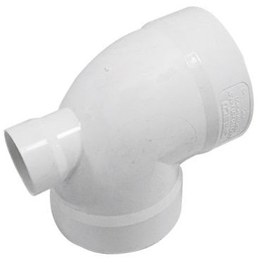 Codo PVC Sanitario 90° X 4" (100 mm) 1 Salida Trasera 2" (50 mm)