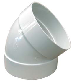 Codo PVC Sanitario 45° X 8" (200 mm)
