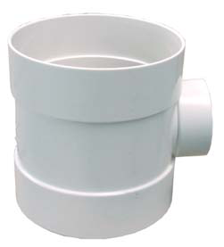 Tee PVC Sanitario Reducida 4" (100 mm) X 4" (100 mm) X 2" (50 mm)