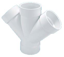 Yee PVC Sanitario Doble 4" (100 mm) X 4" (100 mm) X 4" (100 mm)