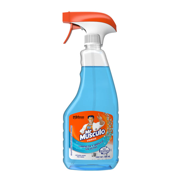 Limpiador para Vidrios Azul 500 ml Mr Musculo